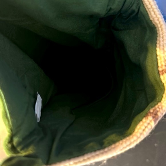 Vintage Needlepoint Christmas Doves on Snow Covered Tree Velvet Backed Stocking - Picture 5 of 6